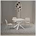 Tavolo Allungabile 90x90/194 Cm Clerk Piano - Gambe Bianche - Bianco Frassino - Foto miniatura 5