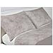 Coppia Federe Cuscino Letto Bottoni Laterali 100% Cotone Disegno Lily Federe Beige - Foto miniatura 1