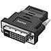 Adattatore HDMI F /DVI-D M, Ultra HD 4K, Dual Link, nero - Foto miniatura 1