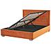 Letto Con Contenitore In Velluto Arancione Scuro 180 X 200 Cm Rouen - Foto miniatura 5