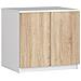 Sopralzo per armadio S60, 60x51x55 cm, Colore Bianco e Sonoma Quercia - Foto miniatura 1