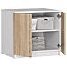 Sopralzo per armadio S60, 60x51x55 cm, Colore Bianco e Sonoma Quercia - Foto miniatura 2