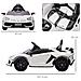Macchina Elettrica Per Bambini A 12v Licenza Lamborghini Con Clacson E Telecomando, 107.5x63x42 Cm, Bianca - Foto miniatura 3