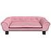 Divano Per Bambini Rosa 70x45x26 Cm In Velluto - Foto miniatura 3