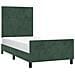 Giroletto Senza Materasso Verde Scuro 90x190 Cm In Velluto - Foto miniatura 3