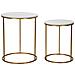 Tavolinetti Simply Marble Coppia Cm Ø52x63-42x53 - Foto miniatura 1