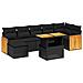 Set Divani da Giardino con Cuscini 8 pz Nero in Polyrattan - Foto miniatura 1