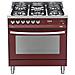 Cucina Elettrica PRG86MFT /C 5 Fuochi a Gas con Forno Elettrico Multifunzione Classe A Dimensioni 80 cm Colore Borgogna - Foto miniatura 1