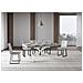Tavolo allungabile 80x160/244 cm Plaker cemento gambe bianche - Foto miniatura 2