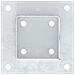 Basi per Pali Quadrate 4 pz Argento 91x91 mm in Acciaio Zincato - Foto miniatura 2