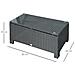 Ousunny Tavolino da Esterni in Rattan PE con Piano in Vetro Temperato, 85x50x39cm, Nero - Foto miniatura 3