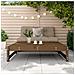 Poggiapiedi Giardino Marrone Ambra 120x80cm Legno Massello Pino - Foto miniatura 3