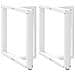 Gambe Tavolo Pranzo Forma T 2pz Bianco 70x35x(72-73) Cm Acciaio - Foto miniatura 1