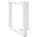 Gambe Tavolo Pranzo Forma T 2pz Bianco 70x35x(72-73) Cm Acciaio - Foto miniatura 3