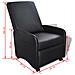 Lusso Casadino -  Poltrona Reclinabile Nera In Similpelle - Foto miniatura 5