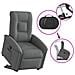 Poltrona Alzapersona Reclinabile Elettrica Grigio Scuro Tessuto - Foto miniatura 9