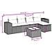 Set Divano da Giardino 6 pz con Cuscini Nero in Polyrattan - Foto miniatura 4