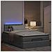 Pouf Letto con Materasso Grigio Chiaro 120x200 cm in Tessuto - Foto miniatura 3