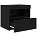 Comodini con Luci LED 2 pz Nero Rovere 50x40x45 cm - Foto miniatura 7