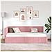 Cornice del letto ad angolo Rosa 100 x 200 cm Velluto - Foto miniatura 4