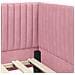 Cornice del letto ad angolo Rosa 100 x 200 cm Velluto - Foto miniatura 8