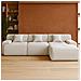 Sheffield Divano Angolare 5-6 Posti Con Chaise Longue In Velluto A Coste Beige - Foto miniatura 2