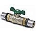 Valvola A Sfera Pressfitting 32mm  Maniglia A Farfalla  Ottone  Dvgw - Foto miniatura 1
