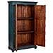 Armadio Artigianale In Legno Blu 102x44x183h Cm - Foto miniatura 5