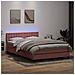 Letto a Molle con Materasso e LED Rosa 160x220 cm in Velluto - Foto miniatura 2