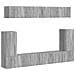 Set mobile TV 5 pcs Grigio Sonoma Legno multistrato - Foto miniatura 1