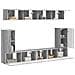 Set mobile TV 5 pcs Grigio Sonoma Legno multistrato - Foto miniatura 3