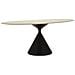 Tavolo Da Pranzo Space Rettangolare In Mdf E Ferro Crema E Nero 180x90x73 Cm - Foto miniatura 2