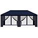 Gazebo con pareti laterali 6 x 3 m Blu Poliestere e Acciaio 190 - Foto miniatura 3