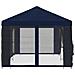 Gazebo con pareti laterali 6 x 3 m Blu Poliestere e Acciaio 190 - Foto miniatura 4