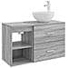 Set di mobili per il bagno 2 pcs Sonoma grigio - Foto miniatura 1