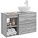 Set di mobili per il bagno 2 pcs Sonoma grigio - Foto miniatura 5