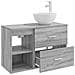 Set di mobili per il bagno 2 pcs Sonoma grigio - Foto miniatura 7