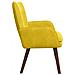 Sofa a Due Posti Giallo 115 x 61 x 87 cm Velluto - Foto miniatura 5