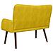 Sofa a Due Posti Giallo 115 x 61 x 87 cm Velluto - Foto miniatura 6