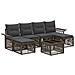 Set Divano da Giardino 7 pcs Grigio polyrattan - Foto miniatura 1