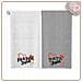 Set di asciugamani 420 g /m² - 2x70x140 cm - Bianco-Grigio - Ricamo come regalo per i genitori - Foto miniatura 4