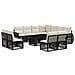 Set Divano da Giardino 12 pz Nero e Bianco Crema polyrattan - Foto miniatura 1