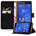 Custodia Compatibile Con Sony Xperia Z3 In Nero Grafite - Coperchio Protettiva Con Chiusura Magnetica, Funzione Stand E Tasca Per Le Carte - Foto miniatura 1
