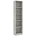 Libreria 5 Ripiani Grigio Cemento 40x24x175cm Legno Multistrato - Foto miniatura 2