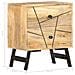 Comodino 40x30x50 Cm In Legno Massello Di Mango - Foto miniatura 6
