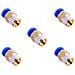5 X Pc4-m6 5 X Pc4-m10 4 Millimetri Pneumatico Filettato Attacco Rapido (pc4 (m6 M10) 5)  - Foto miniatura 4