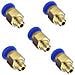 5 X Pc4-m6 5 X Pc4-m10 4 Millimetri Pneumatico Filettato Attacco Rapido (pc4 (m6 M10) 5)  - Foto miniatura 3