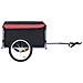Rimorchio Da Bici Per Il Trasporto Di Merci Nero E Rosso 65 Kg - Foto miniatura 2