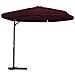 Ombrellone da Esterni con Palo in Acciaio 300 cm Rosso Bordò - Foto miniatura 1