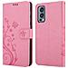 Custodia Compatibile Con Oneplus Nord 2 5g In Rosa Fiore - Coperchio Protettivo In Design Floreale Con Chiusura Magnetica, Funzione Stand E Slot Per Carte - Foto miniatura 8